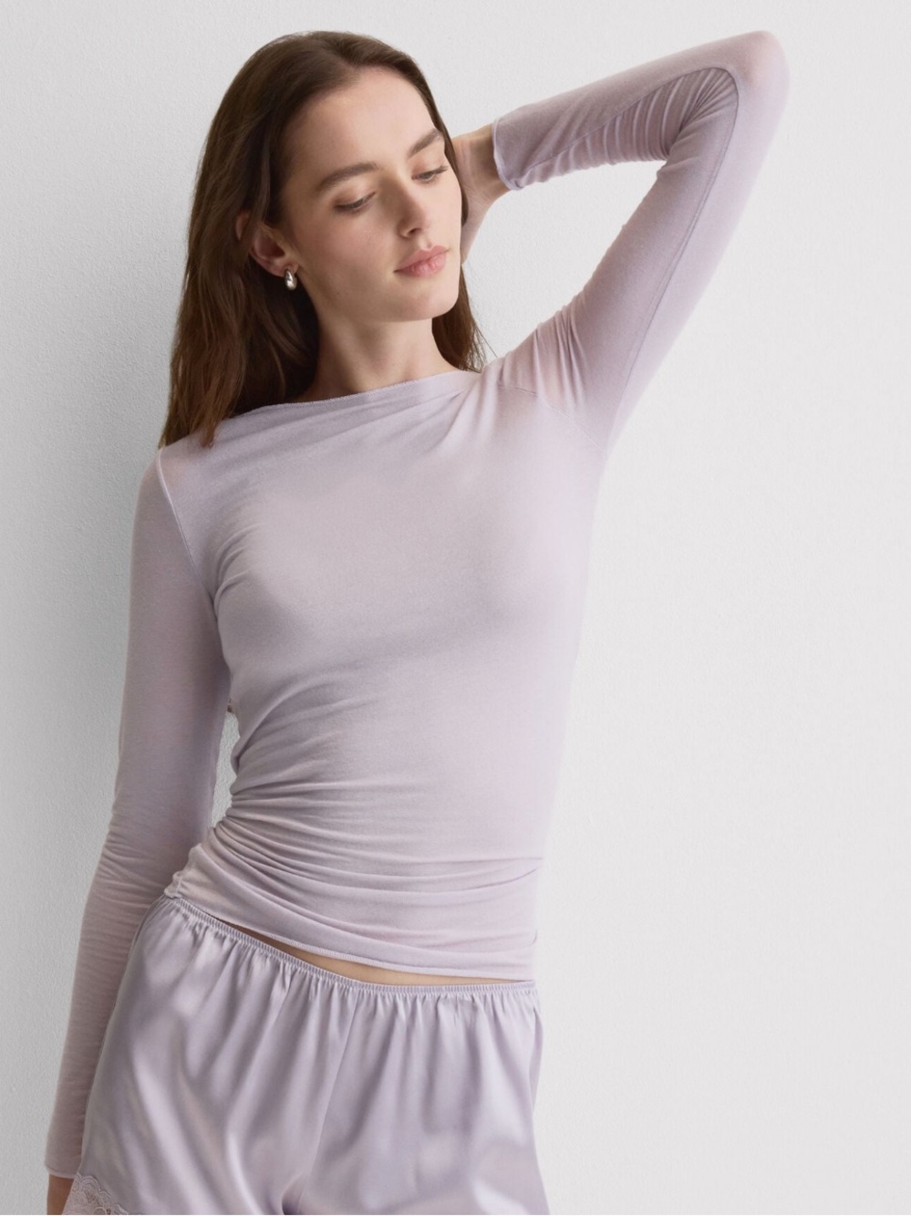 intimissimi boat neck Modal Cashmere Top